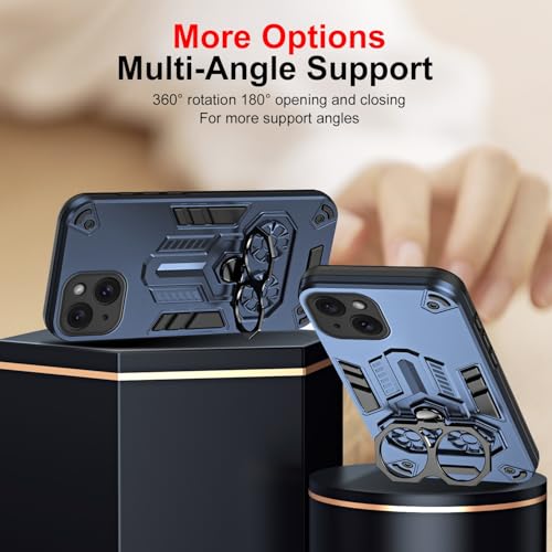 Coque iPhone 15 antichoc de qualité militaire en PC texturé mat bleu - 4