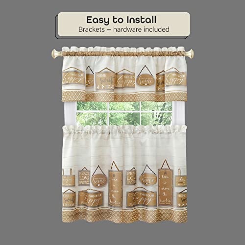 Image of Decorative Window Curtain Rods With Finials, 48 To 86 Inches, 0.75 Diameter - Buono II, Carson Series - Lightweight & Easy To Install, Adjusts Telescopically To Fit Any Window by Achim Home Decor