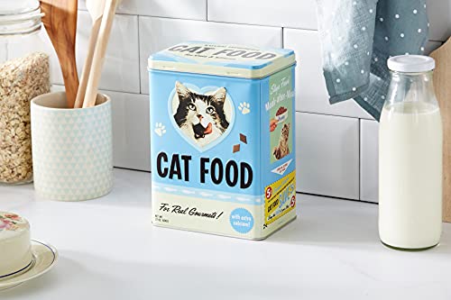 Nostalgic-Art Retro Vorratsdose L, 3 l, Cat Food – Love Mix – Geschenk-Idee für Katzen-Besitzer, Große Blech-Dose für Trockenfutter, Vintage Design