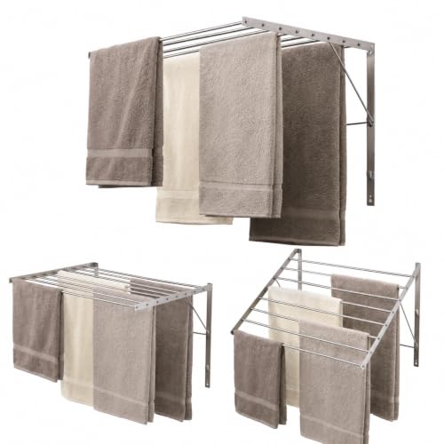 Image of Smartsome Wall Mounted Clothes Drying Rack, 30 inch Wide
