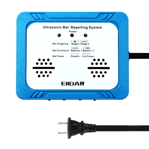 Ahuyentador ultrasónico de murciélagos para interiores y exteriores