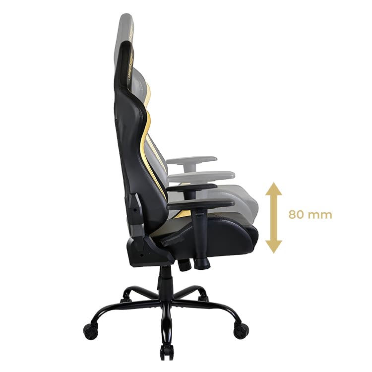 SUBSONIC - Sedia da Gaming Il Signore degli Anelli - Sedia da Ufficio Ergonomica con Imbottitura ad alta Densità, Schienale Reclinabile e Braccioli Regolabili in 2 Direzioni - Altezza Regolabile