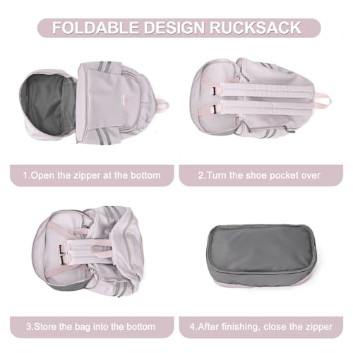 coofay Gym Backpack For Women Waterproof Backpack With Shoe Compartment Lightweight Travel Backpack Workout Sports Backpacks Large Gym Bag