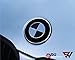 SuperWrappz - Emblema de carbono negro y plateado para BMW (2 cuádruples)...