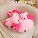 SQEQE Weighted Axolotl Plush, Weighted Axolotl Stuffed Animal, Cute Plushies Soft Pink Pillow Toy Gift for Kids Adults 13.8 Inch, 1.6 Lbs
