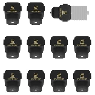 10Pcs Silicone Sock for Bambu Lab A1/A1 Mini, Hotend Heater Block Silicone Cover Nozzle 3D Printer Print Head Boot High Temperature Enclosure Black Accessories Parts Protecting Extruder Sleeve