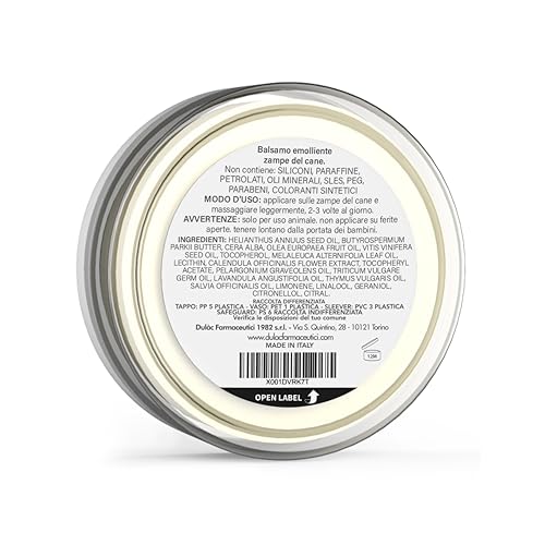 Dulàc - Natürlicher Pfotenbalsam für Hunde 50ml, Reparierende, Schützende und Feuchtigkeitsspendende Inhaltsstoffe für die Pfotenpflege wie Calendula, Vitamin E und Sheabutter