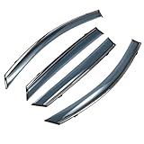INFINAUTO Seitenfensterabweiser Seitenscheiben Windabweiser für Kia K5 2021-2024 Schwarze Regenschutz Sonnenblenden Windabweiser Fensterabweiser