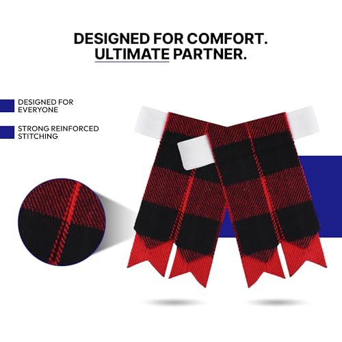 Image of Scottish Tartan Kilt Flashes with Elastic Adjusters