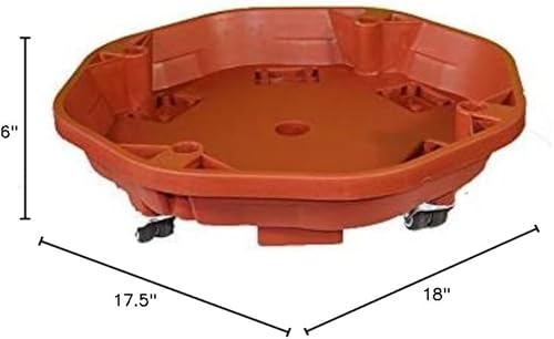 Miniatura 7 de Mr. Stacky Nueva bandeja de rodillos - 18 pulgadas - 6 ruedas - Color terracota..