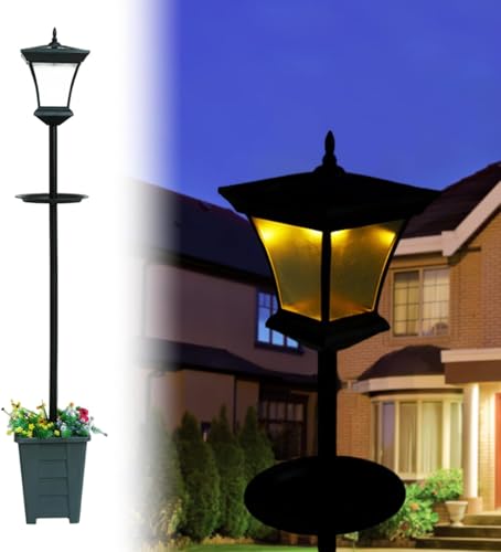 Gresonic 200cm solarlampe solar gartenlaterne lampe , Blumentopf-Basis...