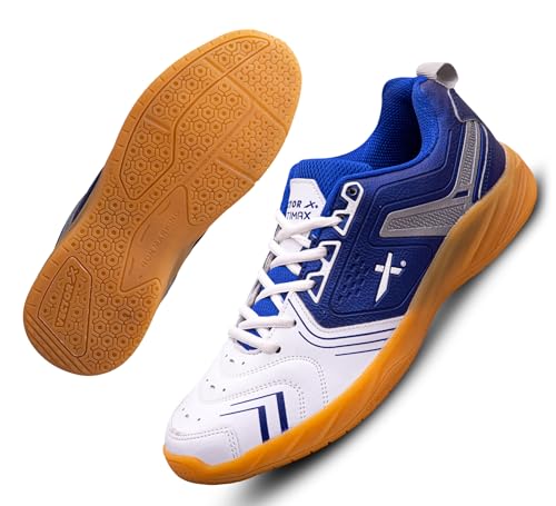 Vector X Men's Ultimax Badminton/Tennis Shoes White White-Blue - Image 2
