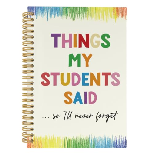 Carnet à spirale Things My Students Say de 164 pages lignées pour enseignant