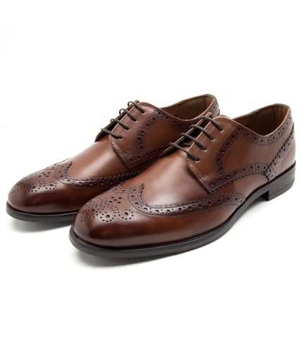 Image of Thomas Crick Men's Brogue Leather Lace-up Shoes