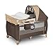 Lionelo Sven Plus 2 in 1 box bambini lettino bambino fasciatoio giocattoli pendenti baldacchino con zanzariera ingresso laterale aggiuntivo rotelle mobili sistema LockGuard (marrone beige)
