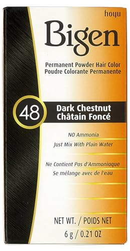 Bigen Permanent Powder Hair Color 48 Dark Chestnut miniatura 2