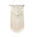 Nunubee macramé Tenture Murale Bois flotté Decor Boho Chic Bohème décoration Murale Tapisserie tissé Maison décoration Petit Triangle Double V décoration Murale