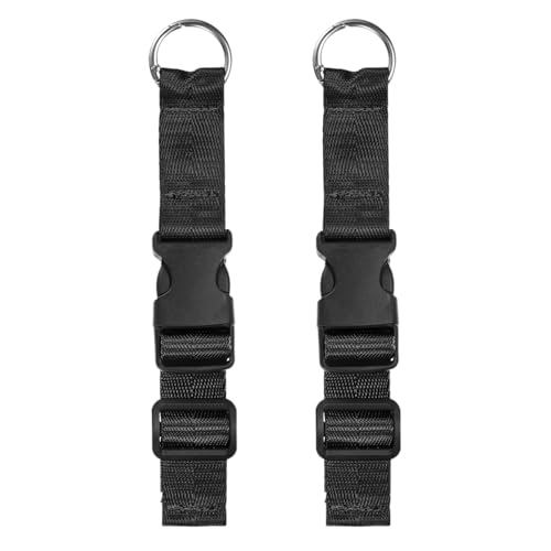Image of M METERXITY 2-Pack Add A Bag Luggage Strap, Adjustable Suitcase Belt for Connecting Handbag /Backpack /Jacket, Luggage Connector [Black]