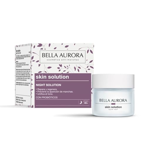 BELLA AURORA - Night Solution 50ml, Crema Antiedad de Noche, Bálsamo Reparador, Hidrata, Nutre, Reafirma y Mejora la Elasticidad de la Piel, Efecto Lifting