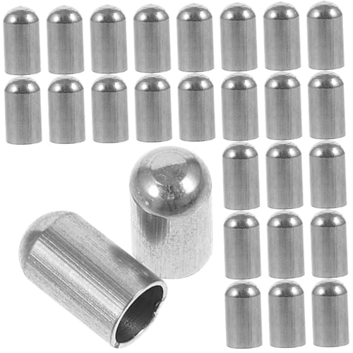 OHPHCALL Rope End Cap Bracelet 30pcs Metal Snap Rope Fittings Multi-use DIY Leather Accessory