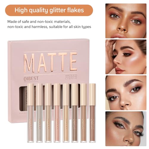 Bezavea Eyeshadow, Matte Liquid Eyeshadow Set, 8 Colors liquid Eyeshadow, Smoothing Natrual Makeup Eyeshadow, Eyeshadow Cream Long Lasting Quick Drying Eye Shadow Make up Kits for christmas (Set A) - Image 4