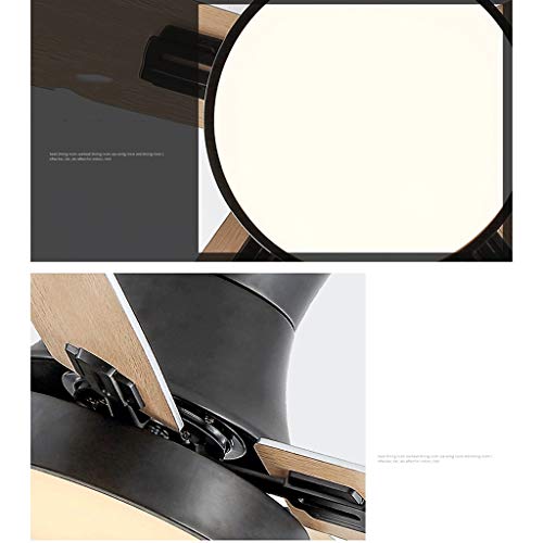 Plafonnier LED avec ventilateur de plafond invisible noir pour salon