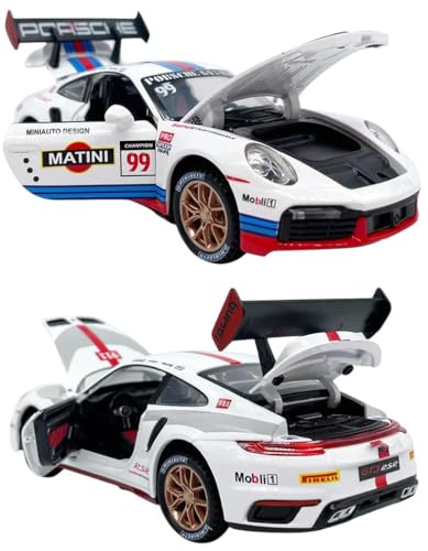 Image of Magicwand 1:32 Scale Die-Cast Metal Porrsche Matini Car with Openable Doors,Pull Back Action,Blinking Lights【Pack of 1】【Random Designs】