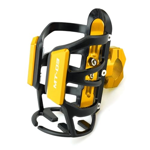 Porte-gobelet moto jaune pour Yamaha MT-03 et FZ03 de 2015 à 2023