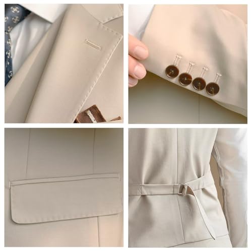 Mens Suits Regular Fit 3 Piece Suit for Men Wedding Prom Business Formal Suit4