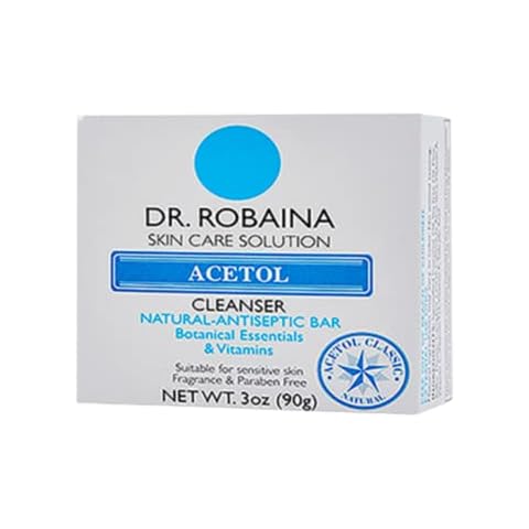 Dr. Robaina ACETOL Cleanser Bar Gentle Soap for Sensitive Skin | Cleanses & Calms with Calendula, Arnica & Chamomile | Made in the USA – 3 oz Cover