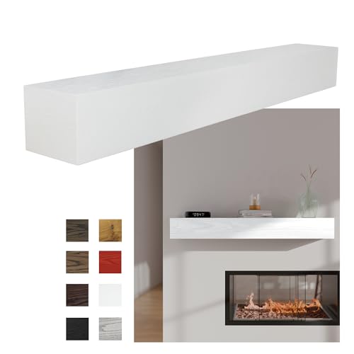 Pennsylvania Woodworks Fireplace Mantel, Handmade in The USA, Oak Wood Wall-Hanging Mantel Shelf,...