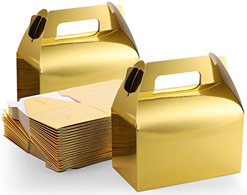 Yesland Lot de 35 boîtes à friandises dorées de 16,5 x 8,9 x 8,9 cm pour dragées de mariage et d'anniversaire Cover