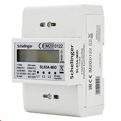 Stromzähler LCD für Hutschiene MID digital 3-Phase 100A