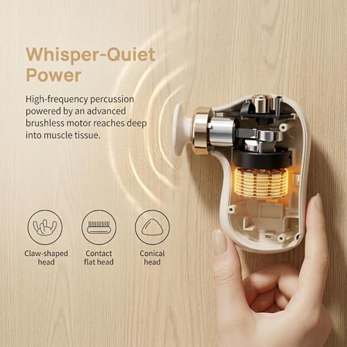 Image of Mini Massage Gun, Portable Deep Tissue Percussion Muscle Massager for Pain Relief, Quiet Handheld Device for Neck, Shoulder, Back, Leg, 4 Speeds & Long Battery Life, Travel-Friendly Gift