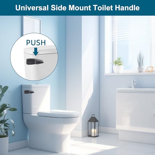 Image of 2PACK Universal Side Mount Toilet Handle Replacement Kit, Oil Rubbed Bronze | Compatible with American Standard /Mansfield /Gerber /TOTO /Kohler Toilet, Toilet Tank Flusher Lever with Flapper Chain