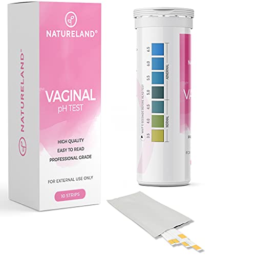 natureland vaginal health ph test strips feminine ph test value pack  monitor vaginal intimate health amp prevent infection  accurate acidity amp alkalinity balance 10 strips