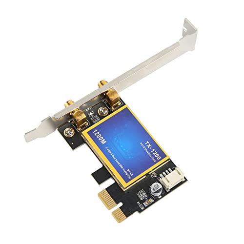 Tarjeta PCIE para PC de escritorio, adaptador Bluetooth 4.0 de banda 2.4G 5G, antena de alta ganancia, tarjeta de red IEEE 802.11ac de 1200Mbps compatible con Windows 7, 8, 10 miniatura 7