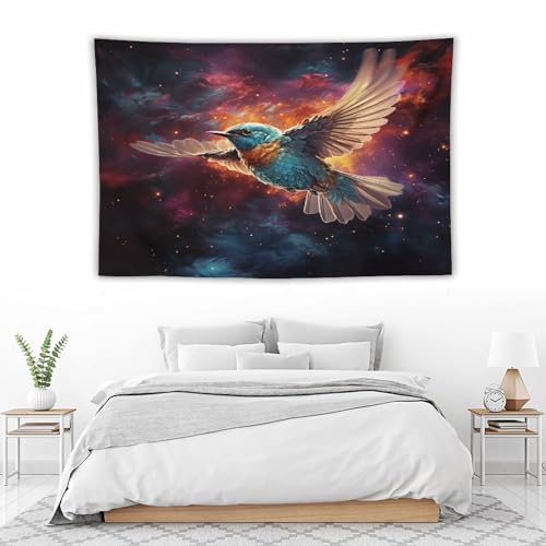 Tapisserie oiseau mignon PAZZK 150×230cm pour salon - 5