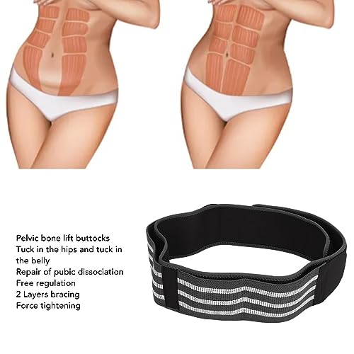Faja lumbar para articulación sacroilíaca, soporte ajustable negro miniatura 4