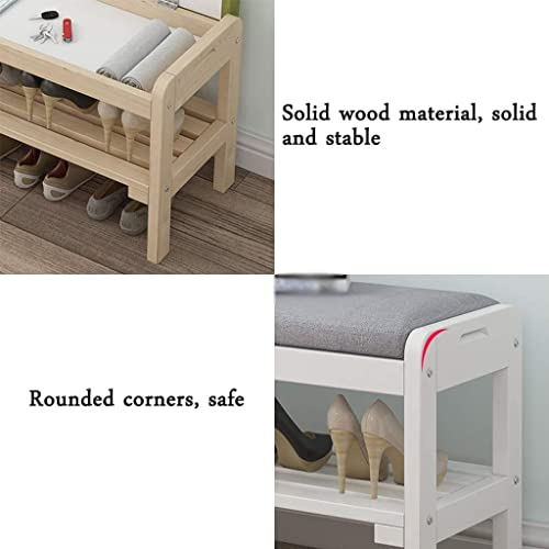 Banco de almacenamiento de gran capacidad con doble capa de madera maciza 8
