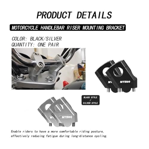 Rehausseur guidon NT1100 solution posture droite et bras tendus - 7