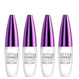 Gel per Sopracciglia Semipermanente Statisticsing, Gel per Sopracciglia Qiciy Tattoo a Lunga Durata, Nuovo Kit per La Colorazione Delle Sopracciglia Easy Peel off Del 2025, Impermeabile(4pcs)