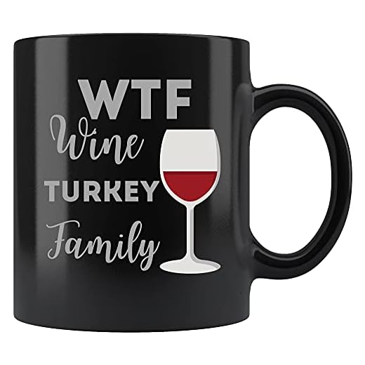 vin Kaffemuggar Koppar - wtf vin kalkon familj rolig tacksägelse dag svart 11Oz mugg kopp