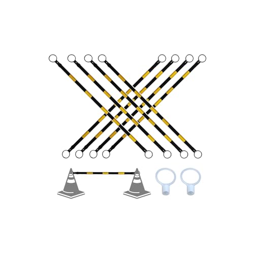 Barre de cônes de sécurité extensibles 1,25m-2m réfléchissante pour balisage de chantier Y/30pcs