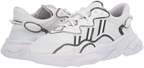 adidas Originals Mens Ozweego Sneaker, White/White/Black,8 | Image 6
