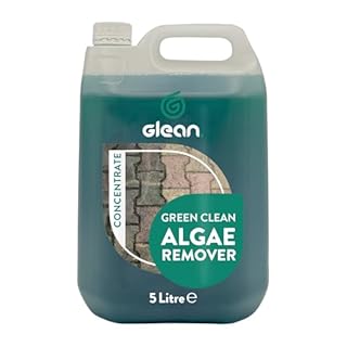 GLEAN Green Clean Patio Cleaner 5L | Covers 200m² | Concentrate | Algae Remover for Moss, Mould, Lichen & Algae | Spray and Leave | For Paths, Fences, Roof Tiles, Decking, Brick & Concrete Surfaces