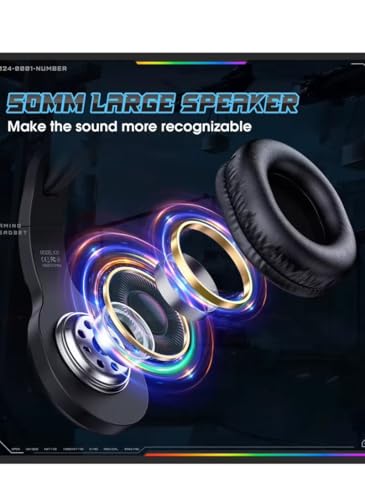 ONIKUMA X31 Wired Headphones with RGB Colorful Lighting Surround Sound Wired Headset for PC Gamers Gaming Xbox