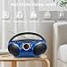 Singingwood 030BT CD Player Boombox with AM FM Radio, Bluetooth, USB Port CD-R/RW, MP3 CDs Compatible, 3.5mm Aux Input, Headphone Jack and LED Display for CD(Starlight Blue)