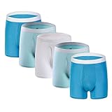 Mens Underwear Pack of 5 White Boxer Briefs Blue Long Underwear Men Boxer 3 Colors Multicoloured Large/36