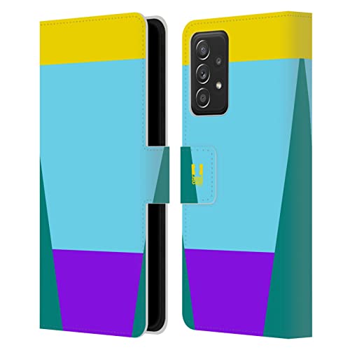 Étui portefeuille cuir Galaxy A52 évite les rayures écran motif ciel bleu
